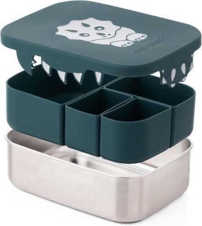 Fiambrera de Acero Inoxidable Classic Bento Box Dino teal – Eco Rascals