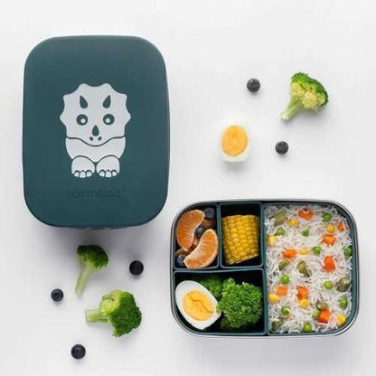 Fiambrera de Acero Inoxidable Classic Bento Box Dino teal – Eco Rascals