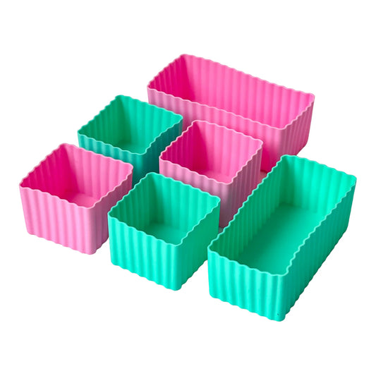 Cubos de Silicona Yumbox - Pack de 6 Rosa & Aqua