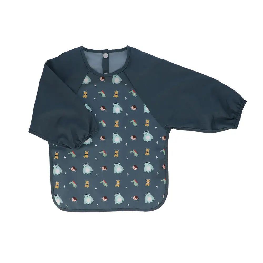 Babero con Mangas 6m - Little Monster - Azul - Tutete