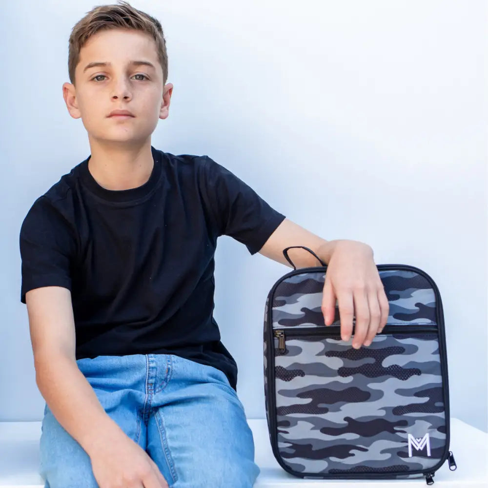 Bolsa de merienda Térmica Grande MontiiCo - Combat - Negro -