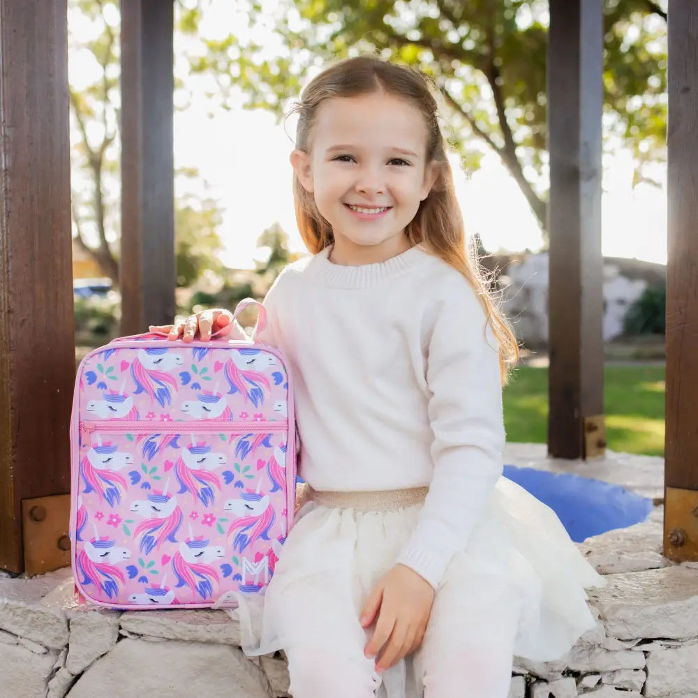 Bolsa de merienda Térmica Grande MontiiCo - Enchanted - Rosa