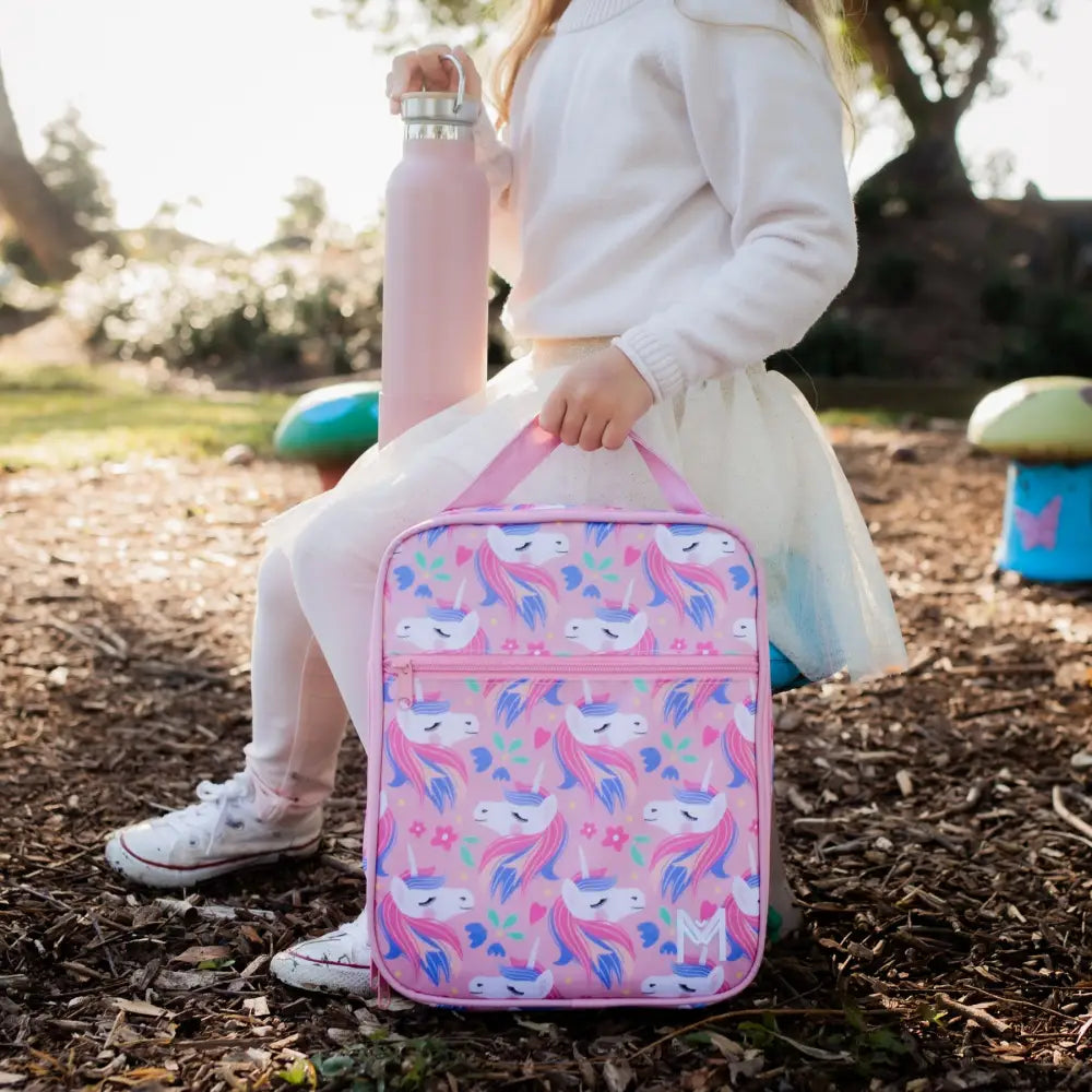 Bolsa de merienda Térmica Grande MontiiCo - Enchanted - Rosa