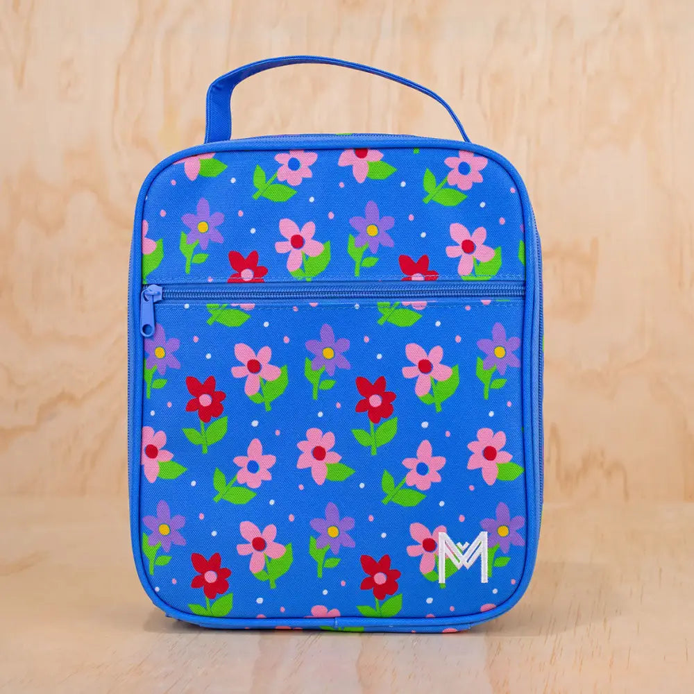 MontiiCo insulated Lunch Bag Large - Flowers