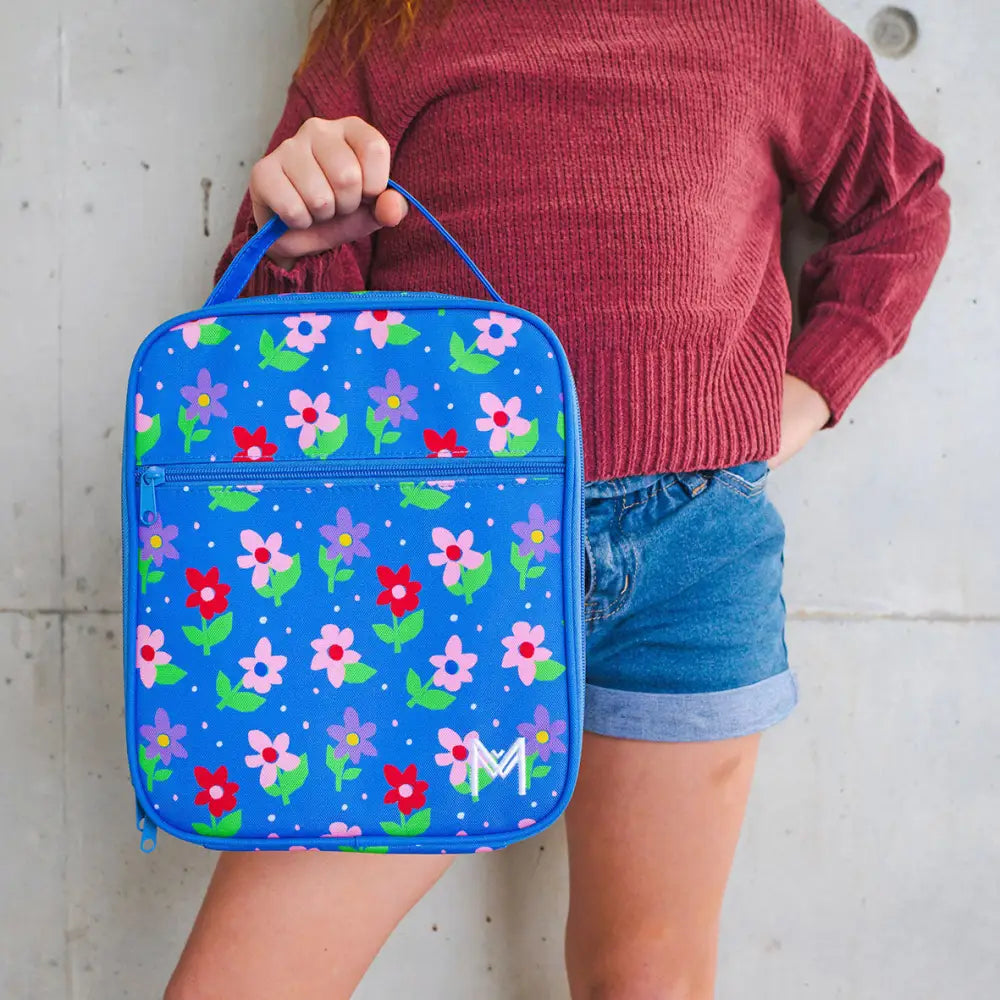 MontiiCo insulated Lunch Bag Large - Flowers