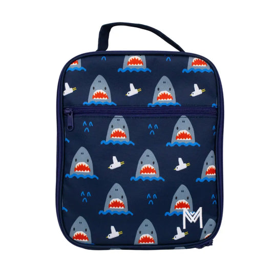 Bolsa de merienda Térmica Grande MontiiCo - Shark - Azul -