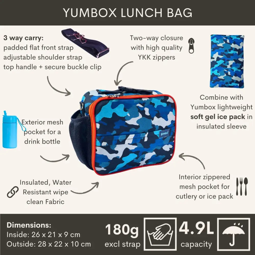 Bolsa de Merienda Térmica Yumbox - Camouflage - Camouflage