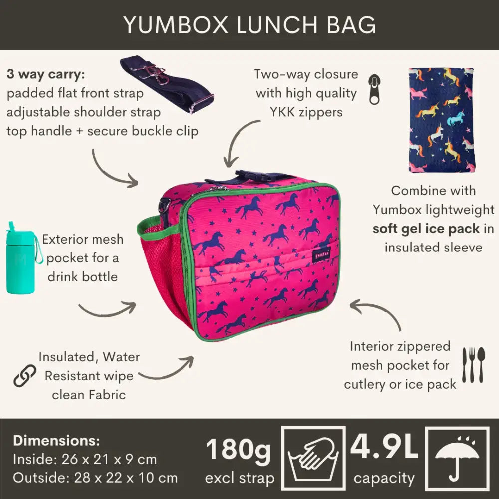 Bolsa de Merienda Térmica Yumbox - Horses - Horses - Yumbox