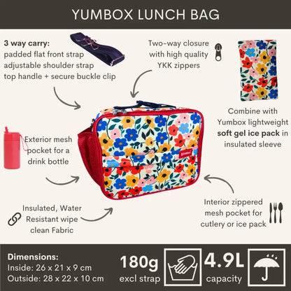 Bolsa de Merienda Térmica Yumbox - Poppy Flowers - Poppy