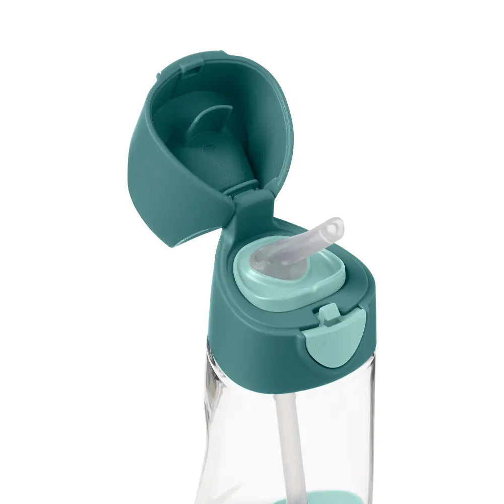 Botella con Pajita B.Box 450ml - Emerald Forest - Verde