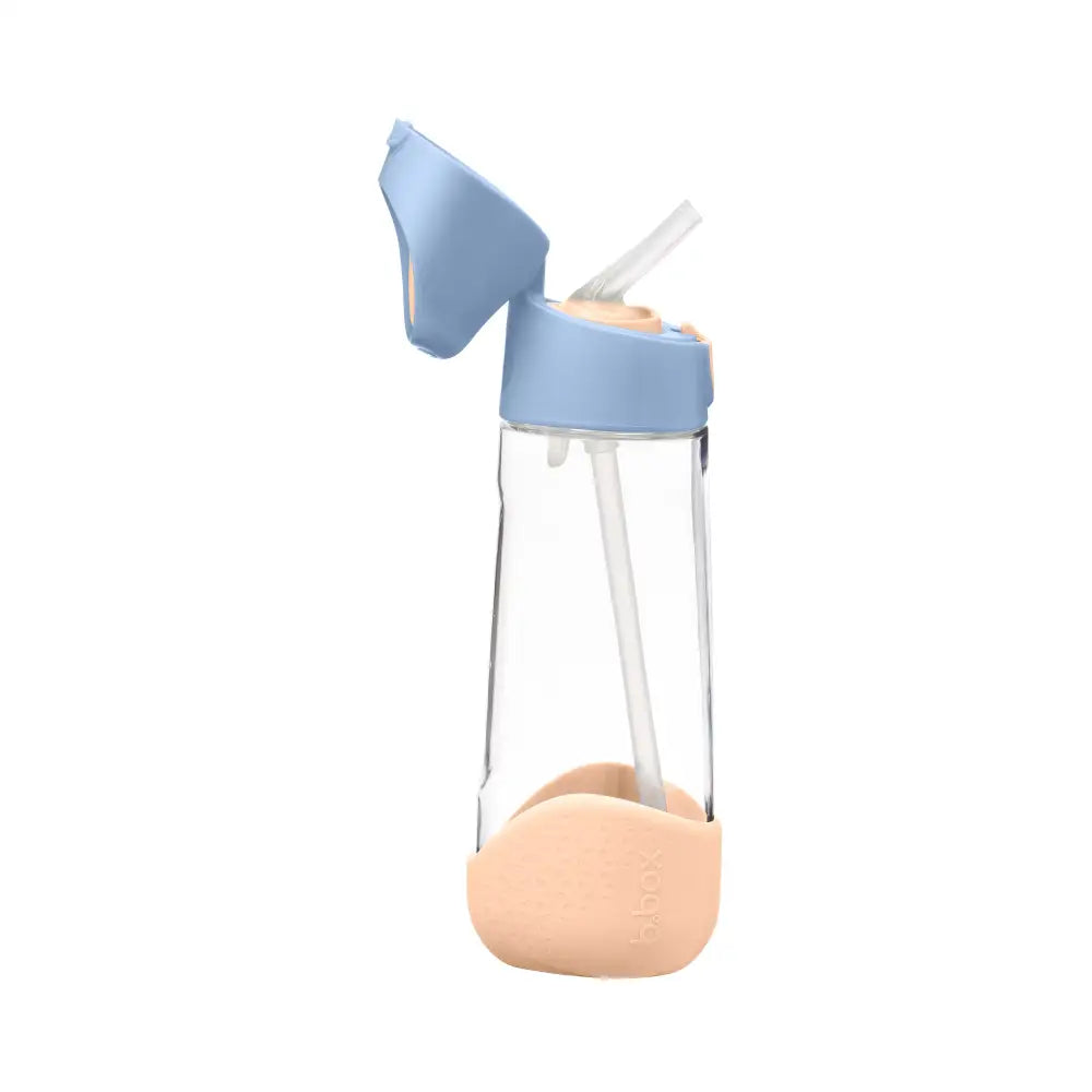 Botella con Pajita B.Box 600ml - Feeling Peachy - Azul
