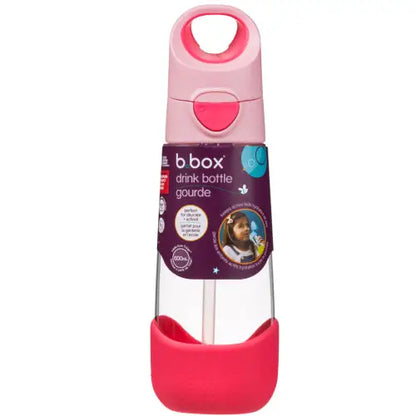 Botella con Pajita B.Box 600ml - Flamingo Fizz - Rosa