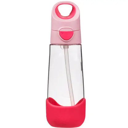 Botella con Pajita B.Box 600ml - Flamingo Fizz - Rosa