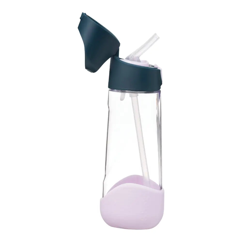 Botella con Pajita B.Box 600ml - Indigo Rose - Azul - B.Box