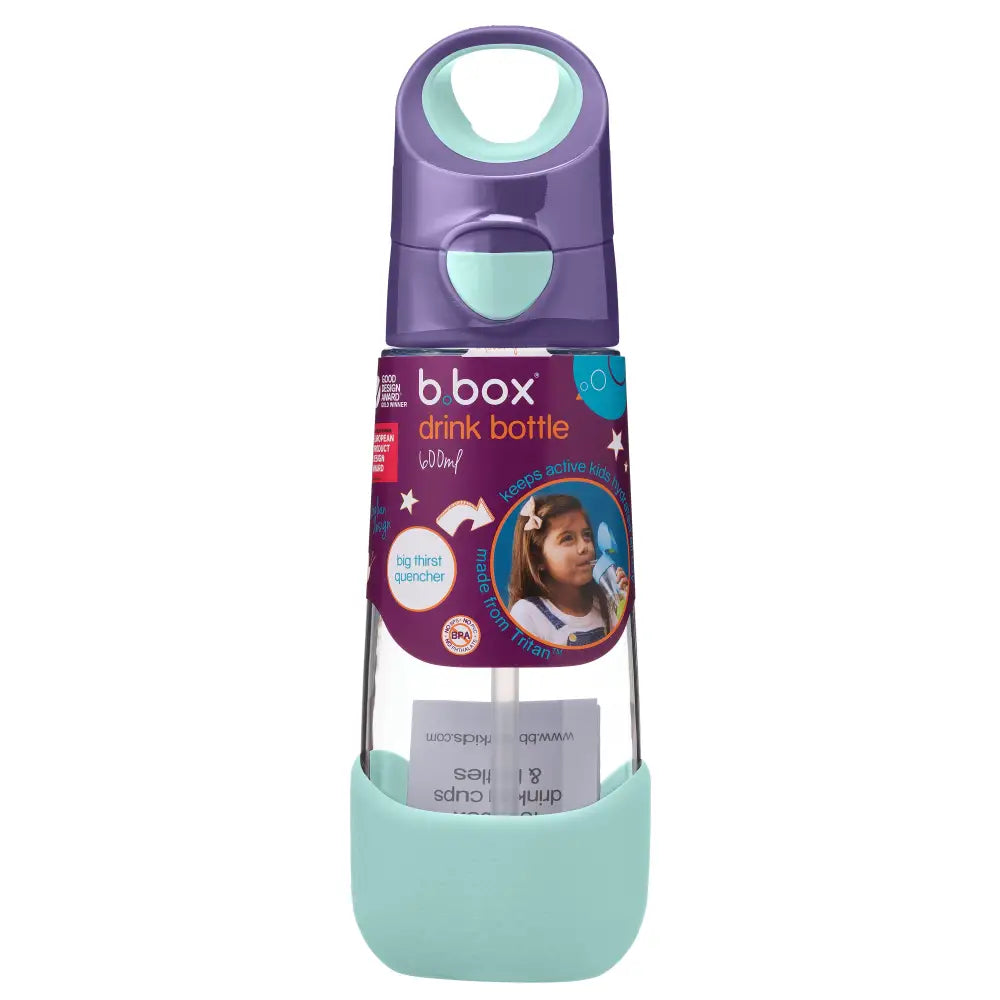 Botella con Pajita B.Box 600ml - Lilac Pop - Morado - B.Box