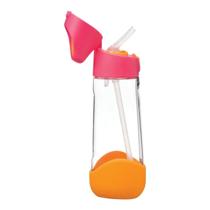 Botella con Pajita B.Box 600ml - Strawberry Shake - Rosa