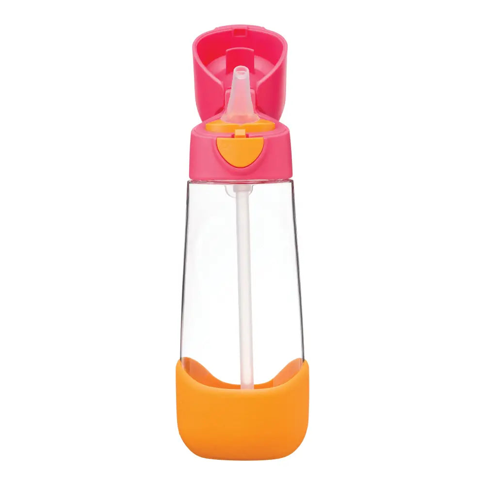 Botella con Pajita B.Box 600ml - Strawberry Shake - Rosa
