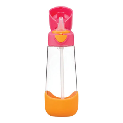 Botella con Pajita B.Box 600ml - Strawberry Shake - Rosa