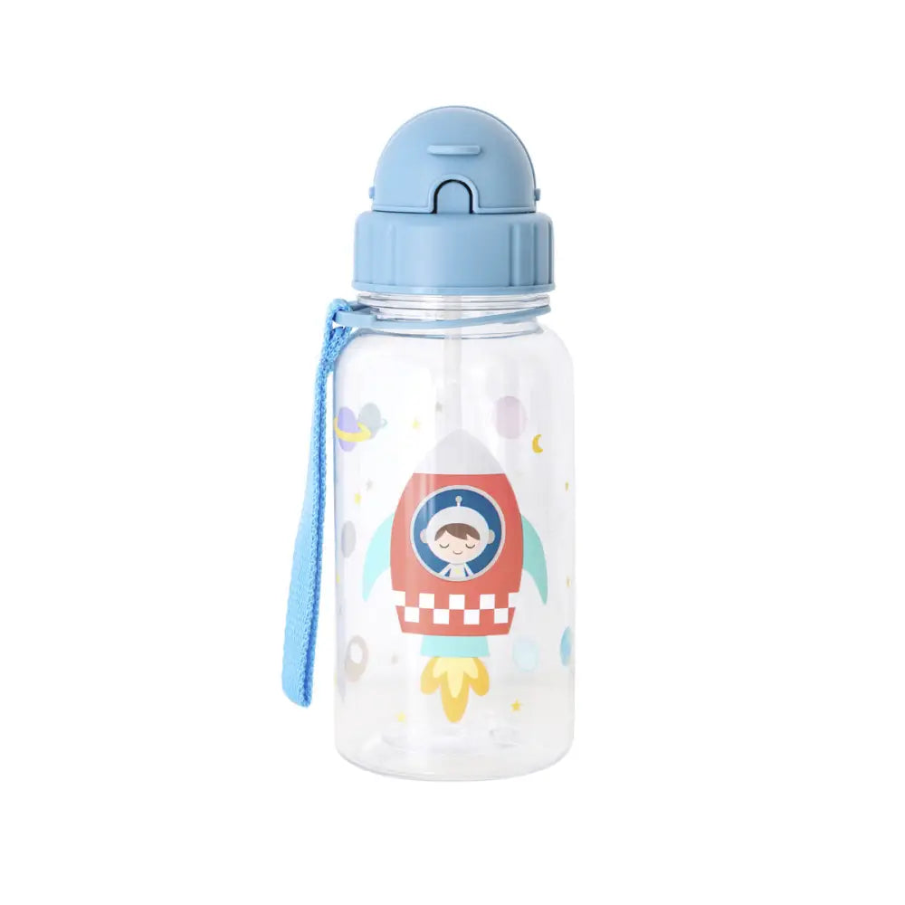 Botella con pajita - Espacio - Azul - Tutete