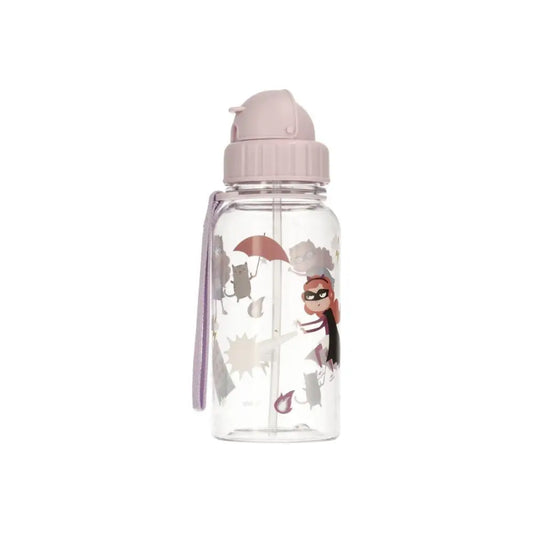 Botella con pajita - Fantastic Girl - Lila - Tutete