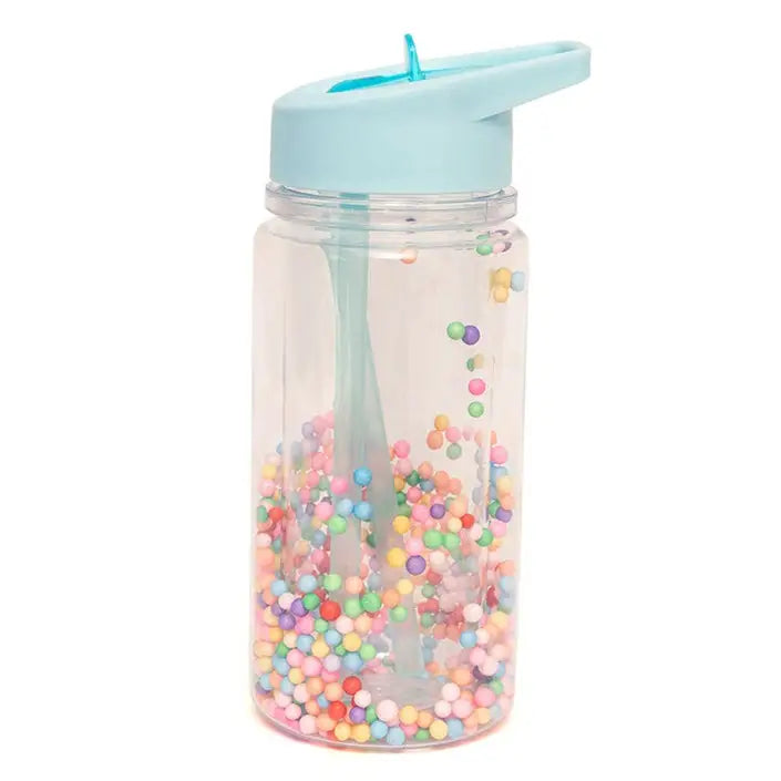 Botella con Pajita Pops Macarons - Aqua Blue - Aqua - Petit