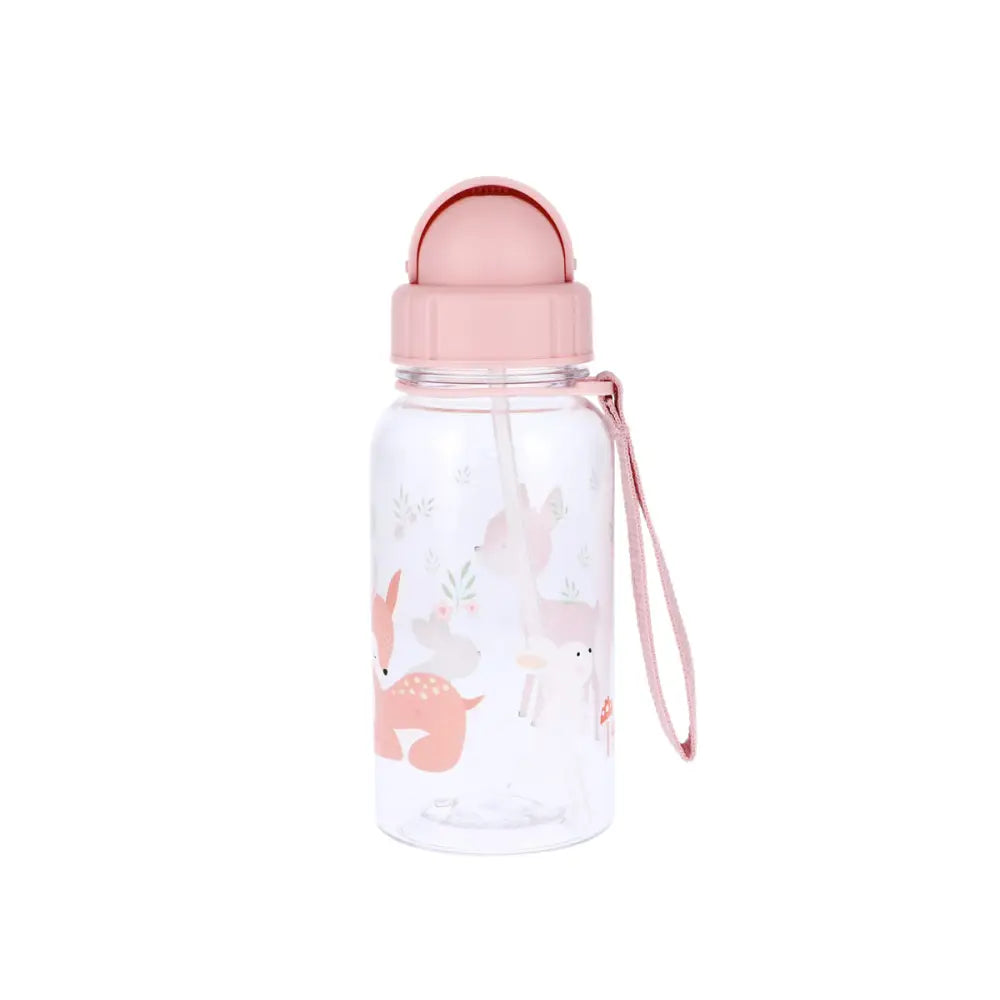Botella con pajita - Sweet Deer - Rosa - Tutete