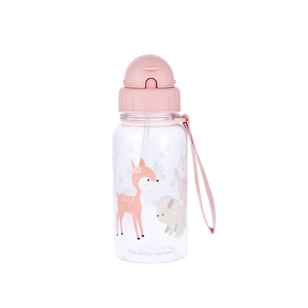 Botella con pajita - Sweet Deer - Rosa - Tutete