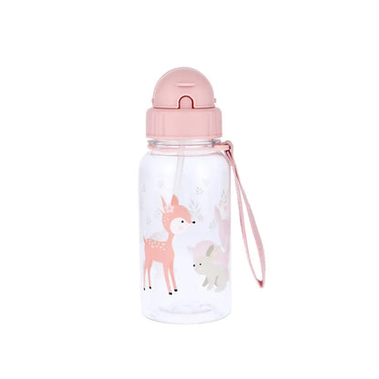 Botella con pajita - Sweet Deer - Rosa - Tutete