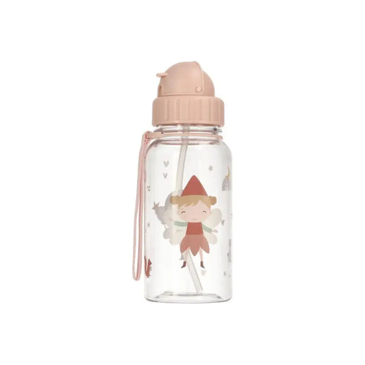 Botella con pajita - Wild Fairies - Rosa - Tutete