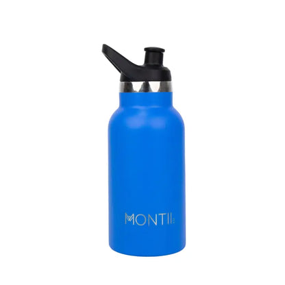 MontiiCo Mini Thermos Bottle- Stainless Steel - Blueberry Blue - 350ml