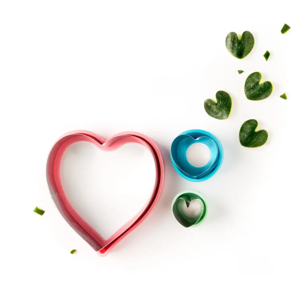 Cortadores para sándwich Lekkabox Set de 3 - Corazones