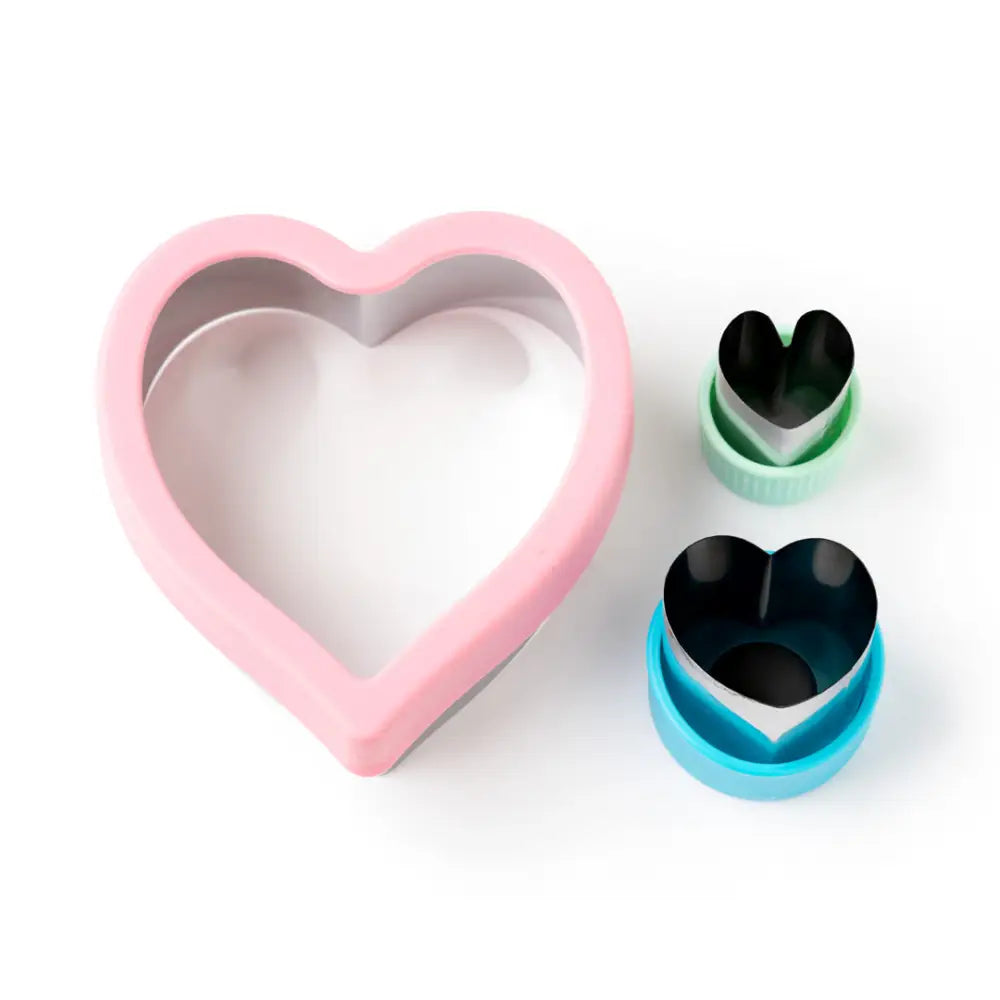 Cortadores para sándwich Lekkabox Set de 3 - Corazones