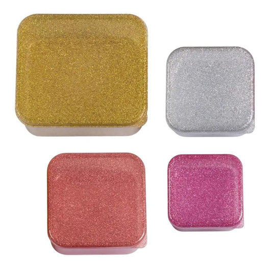 Fiambrera A Little Lovely Company Set de 4 - Purpurina