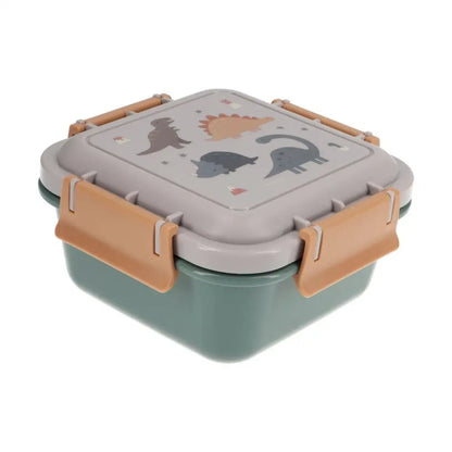Fiambrera Caja para Almuerzo Grande - Dinos World - Verde