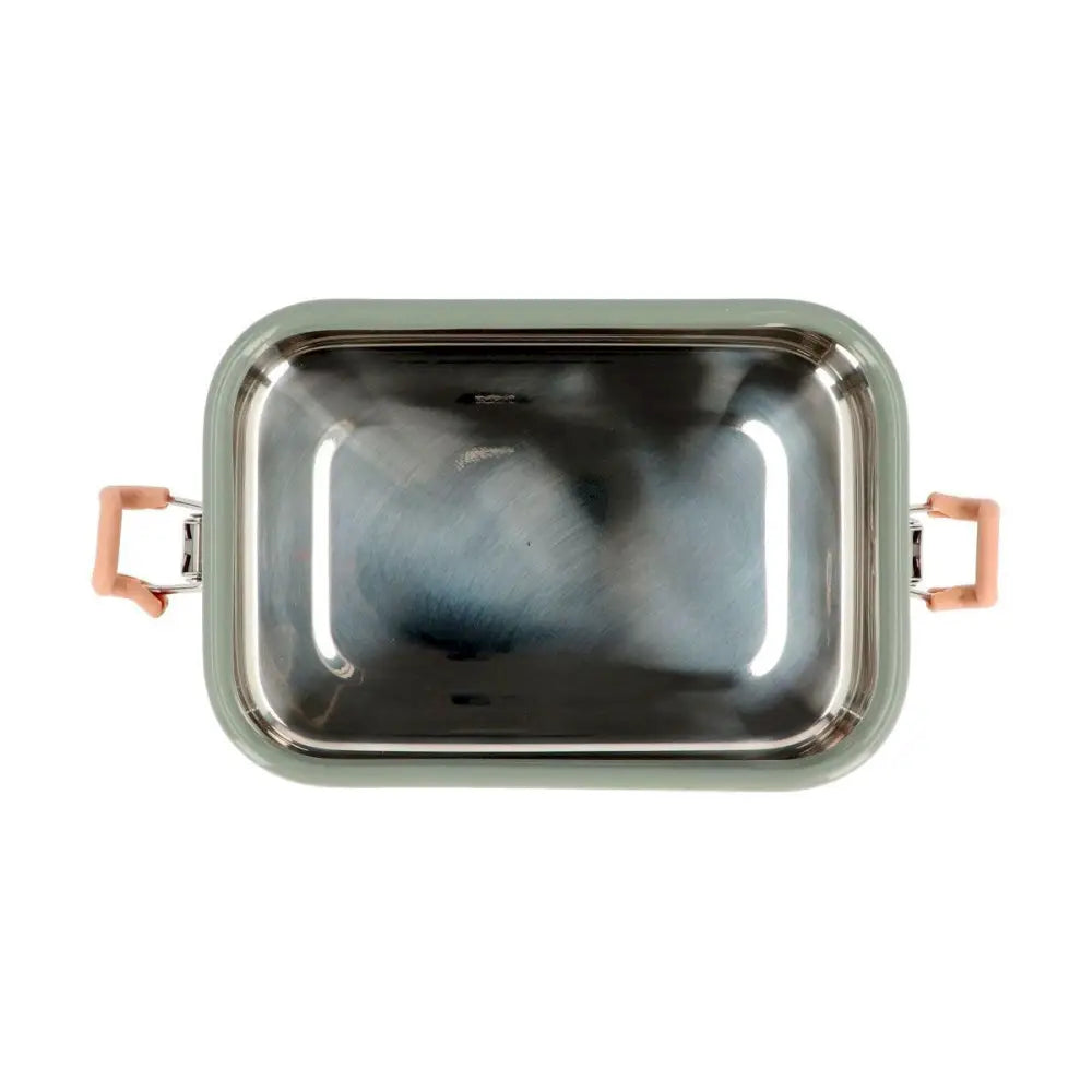 Fiambrera de acero inoxidable con correa para cubiertos