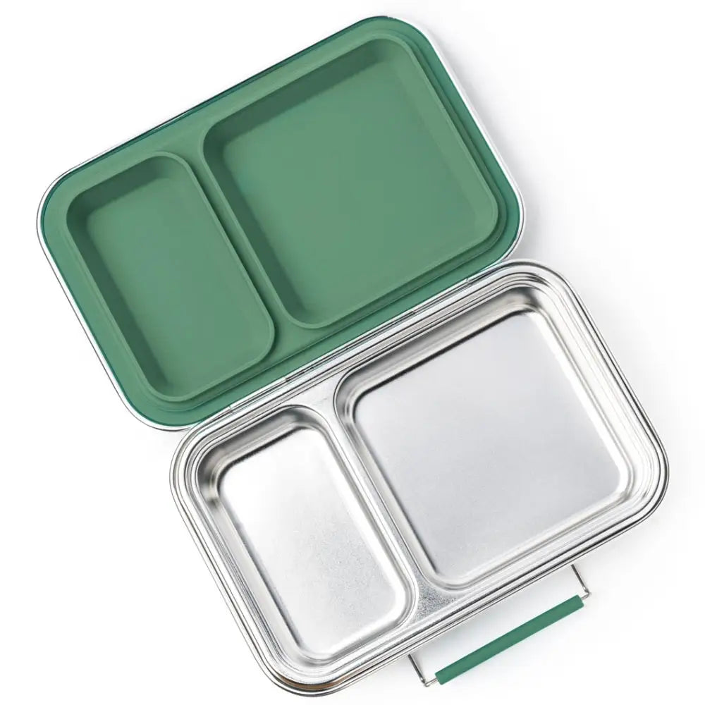 Fiambrera de Acero Inoxidable Lekkabox Duo - Forest Green