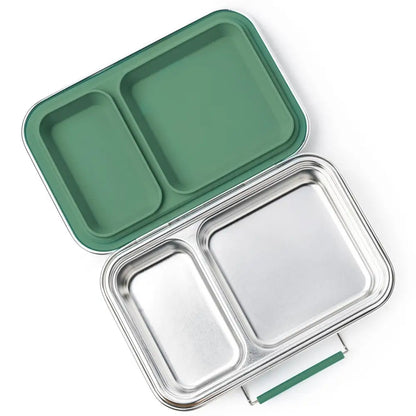 Fiambrera de Acero Inoxidable Lekkabox Duo - Forest Green