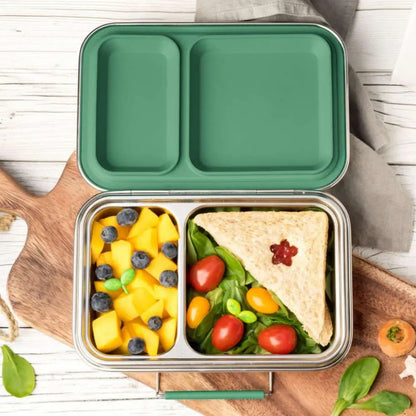 Fiambrera de Acero Inoxidable Lekkabox Duo - Forest Green