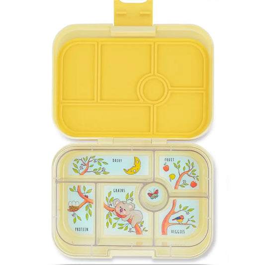 Yumbox Leakproof Bento Box - Original 6-sections  Sunburst yellow / Koala tray