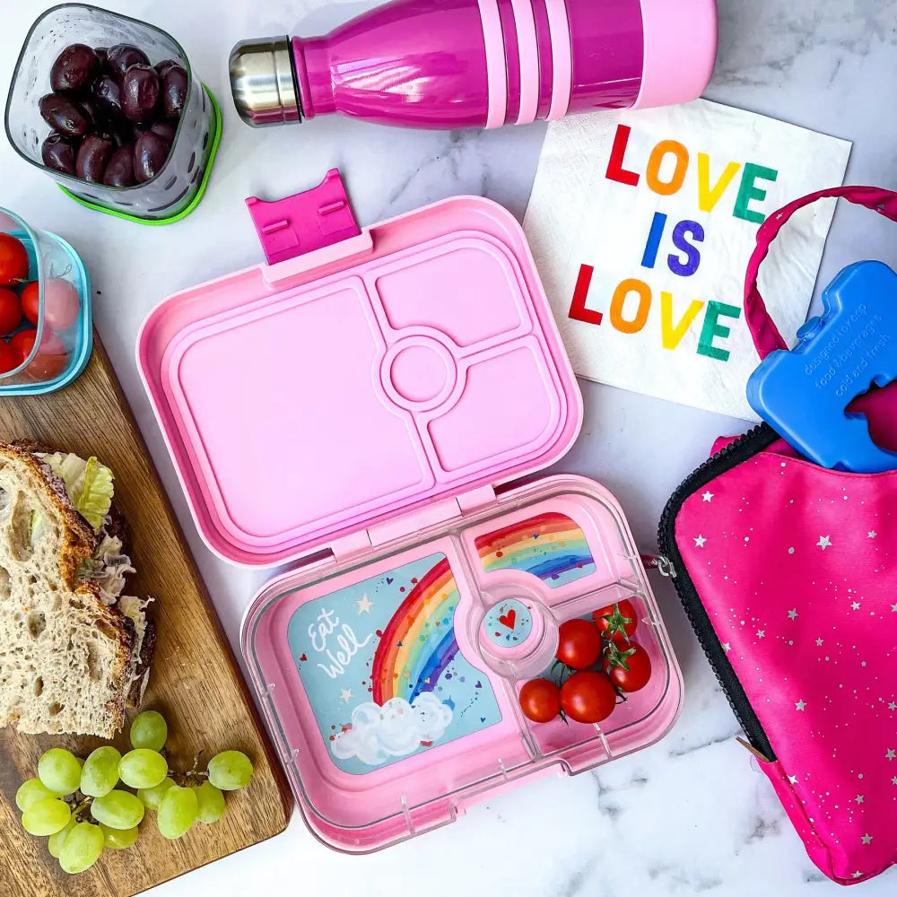 Fiambrera Yumbox Panino 4 secciones - Power Pink Rainbow -