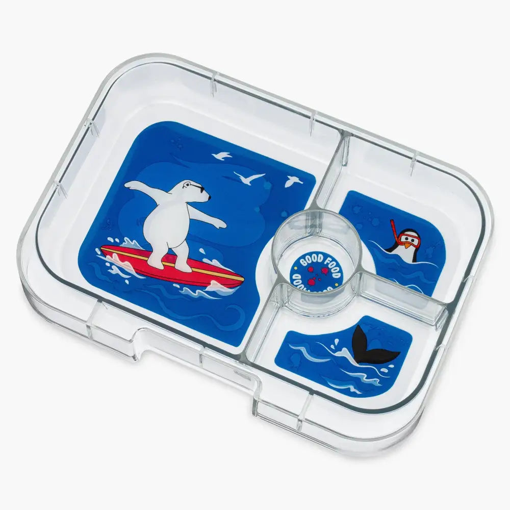 Fiambrera Yumbox Panino 4 secciones - Roar Red Polar Bear