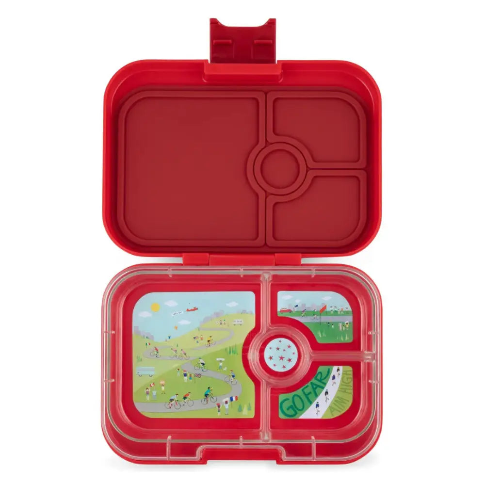 Fiambrera Yumbox Panino 4 secciones - Wow red Bike race -