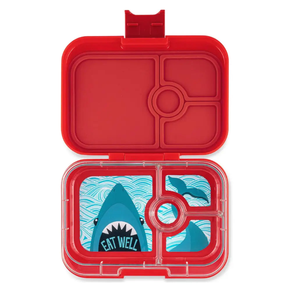 Fiambrera Yumbox Panino 4 secciones - Wow red Shark - Rojo -