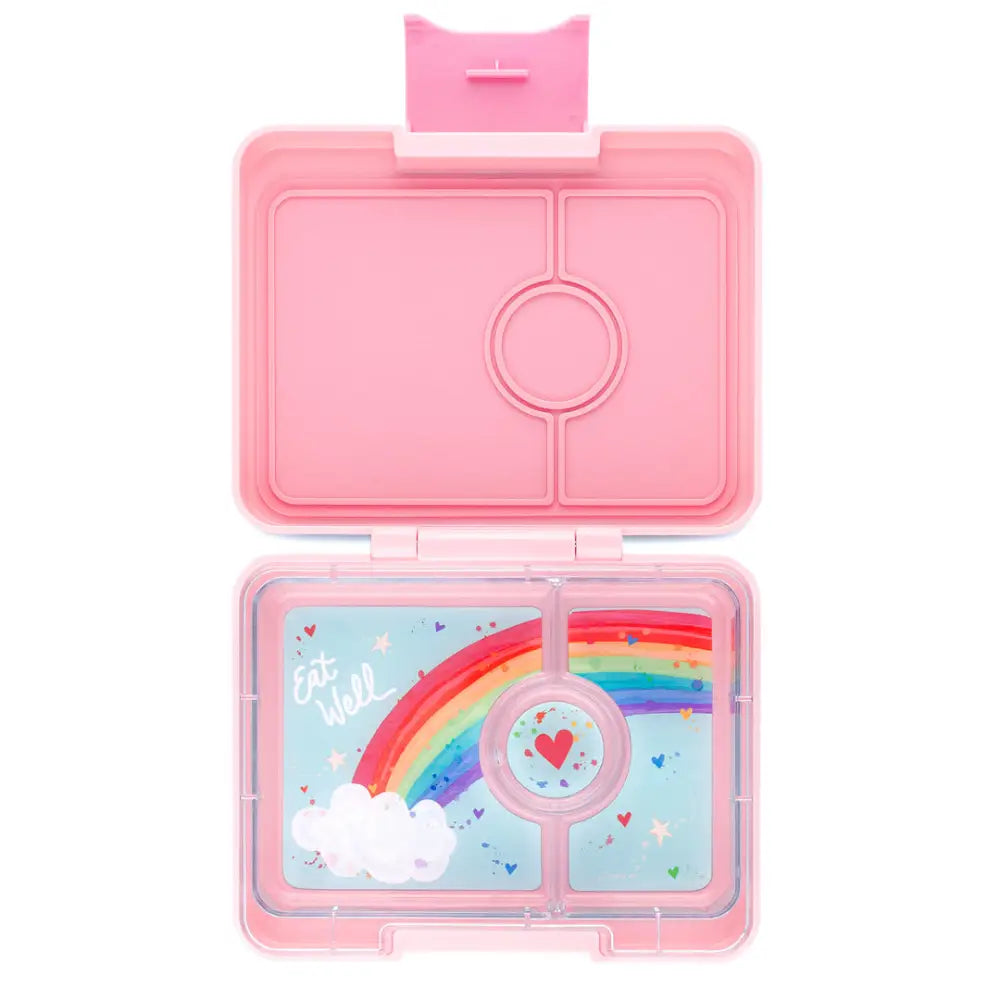 Fiambrera Yumbox Snack 3 secciones - Coco Pink Rainbow -