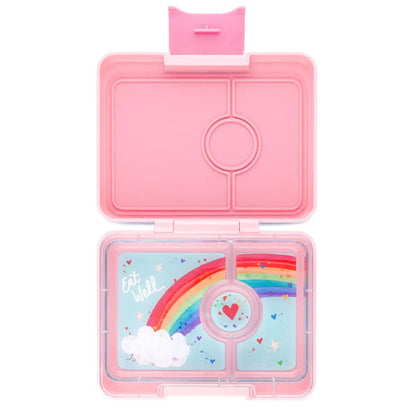 Fiambrera Yumbox Snack 3 secciones - Coco Pink Rainbow -
