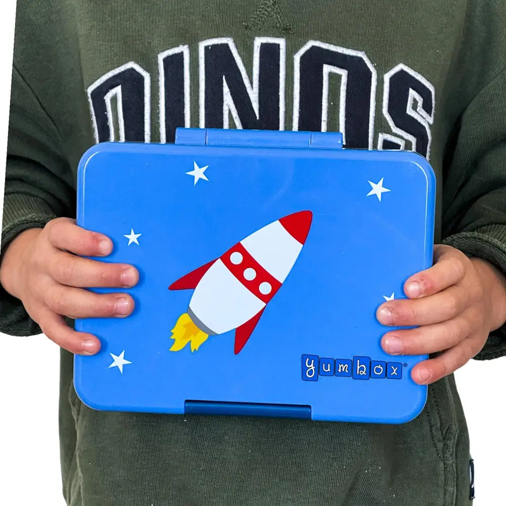 Fiambrera Yumbox Snack 3 secciones Decorada - True Blue