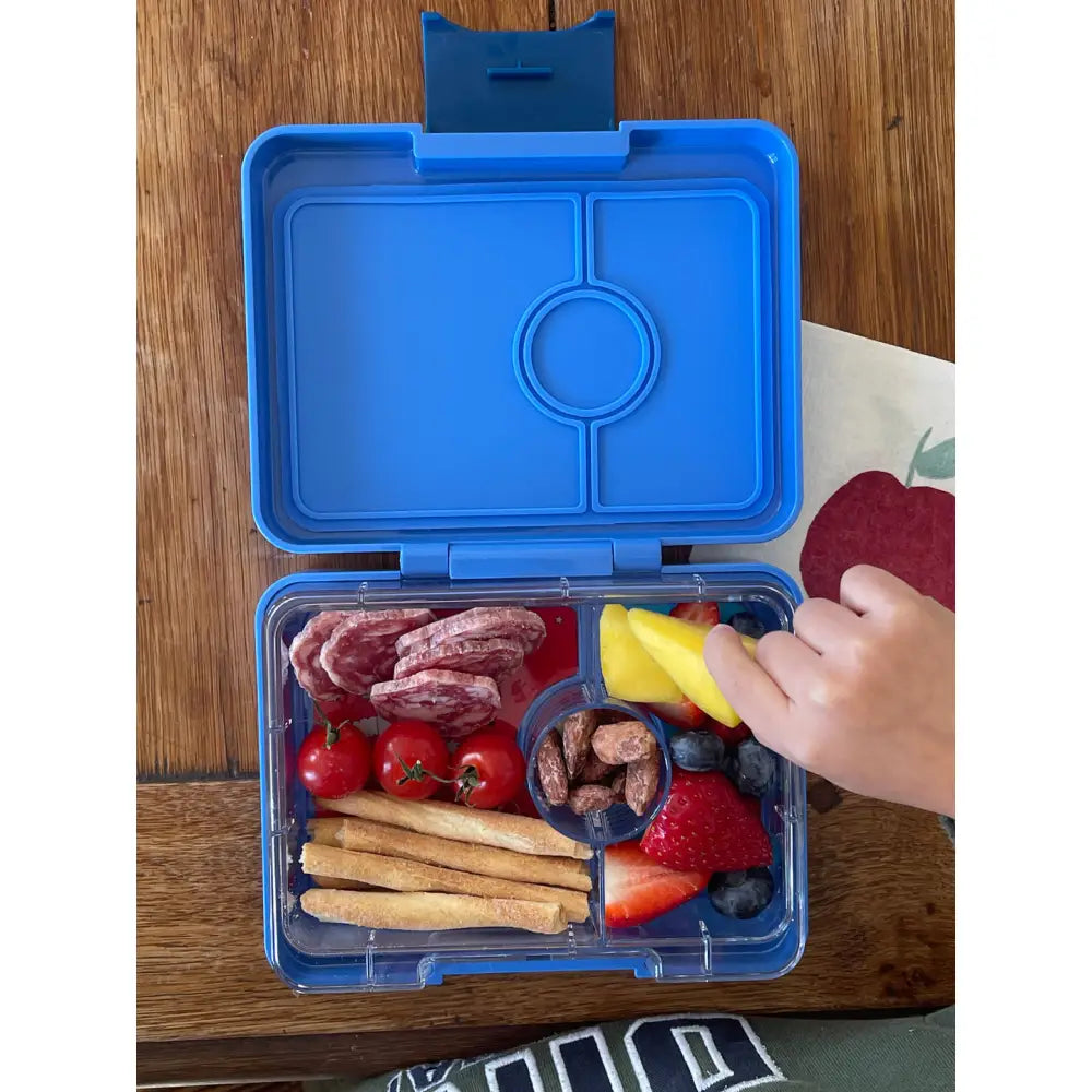 Fiambrera Yumbox Snack 3 secciones Decorada - True Blue