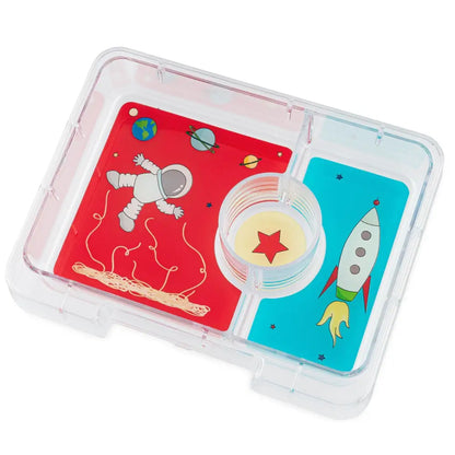 Fiambrera Yumbox Snack 3 secciones Decorada - True Blue