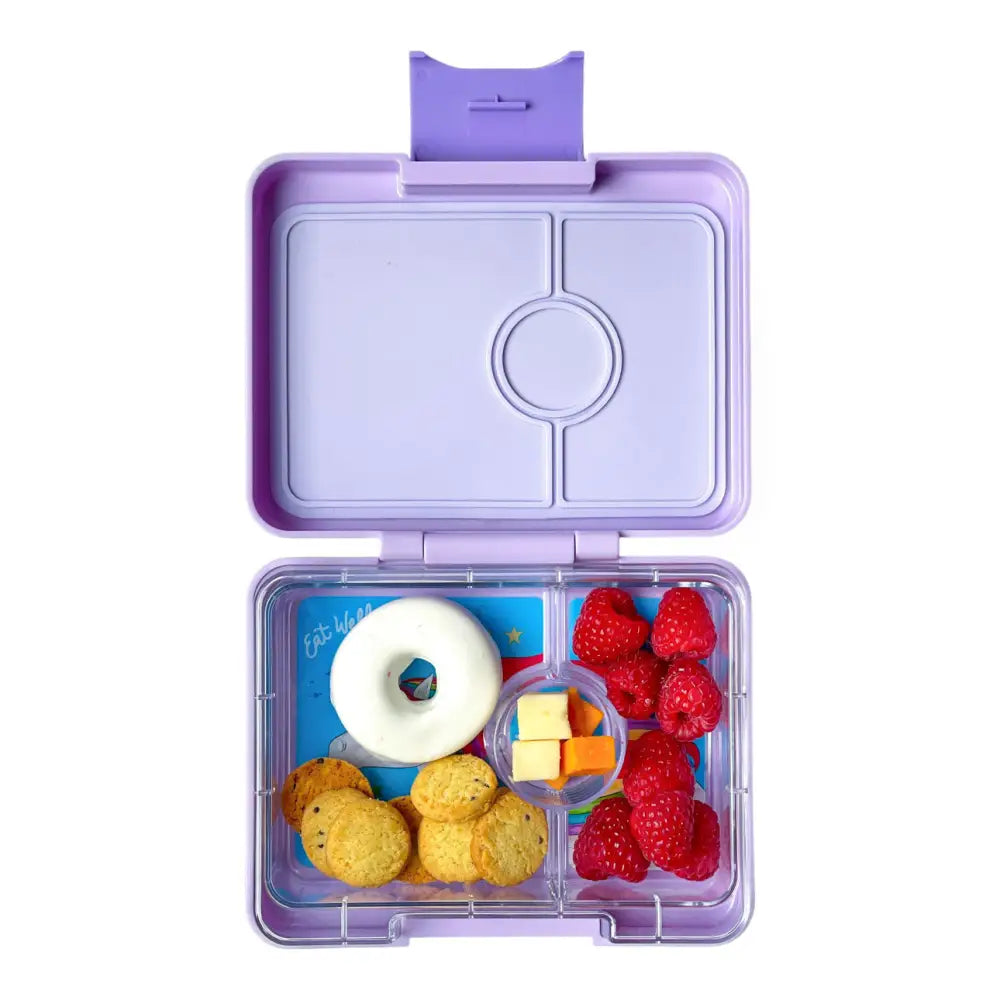 Fiambrera Yumbox Snack 3 secciones - Lavande Purple Unicorn