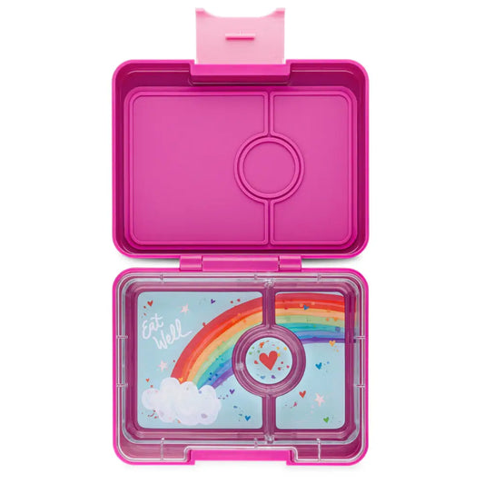 Fiambrera Yumbox Snack 3 secciones - Malibu purple Rainbow -